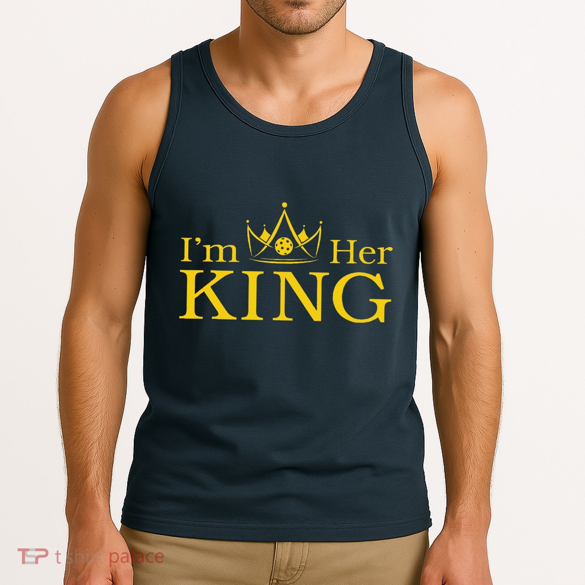 Pickleball King IM His Queen IM Her King Couple Tank Top