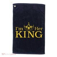 Pickleball King IM His Queen IM Her King Couple Golf Towel thumb 0