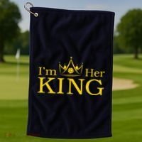 Pickleball King IM His Queen IM Her King Couple Golf Towel thumb 1