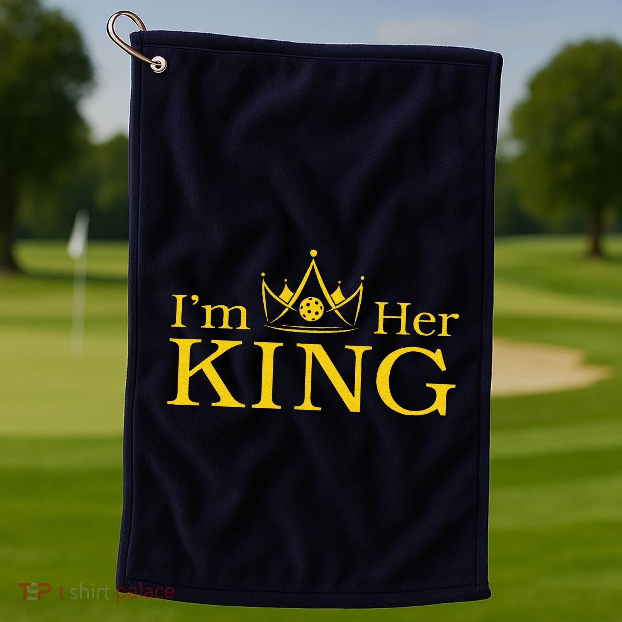 Pickleball King IM His Queen IM Her King Couple Golf Towel