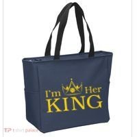 Pickleball King IM His Queen IM Her King Couple Tote Bag thumb 2
