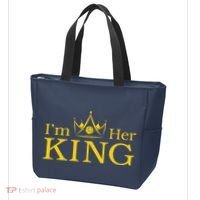 Pickleball King IM His Queen IM Her King Couple Tote Bag thumb 3