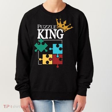 Puzzle King Jigsaw Puzzle Lover Puzzle Pieces Gift Women's Sweatshirt