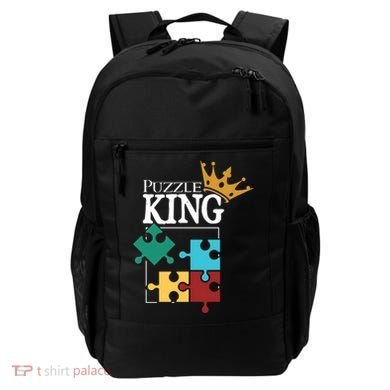 Puzzle King Jigsaw Puzzle Lover Puzzle Pieces Gift Backpack