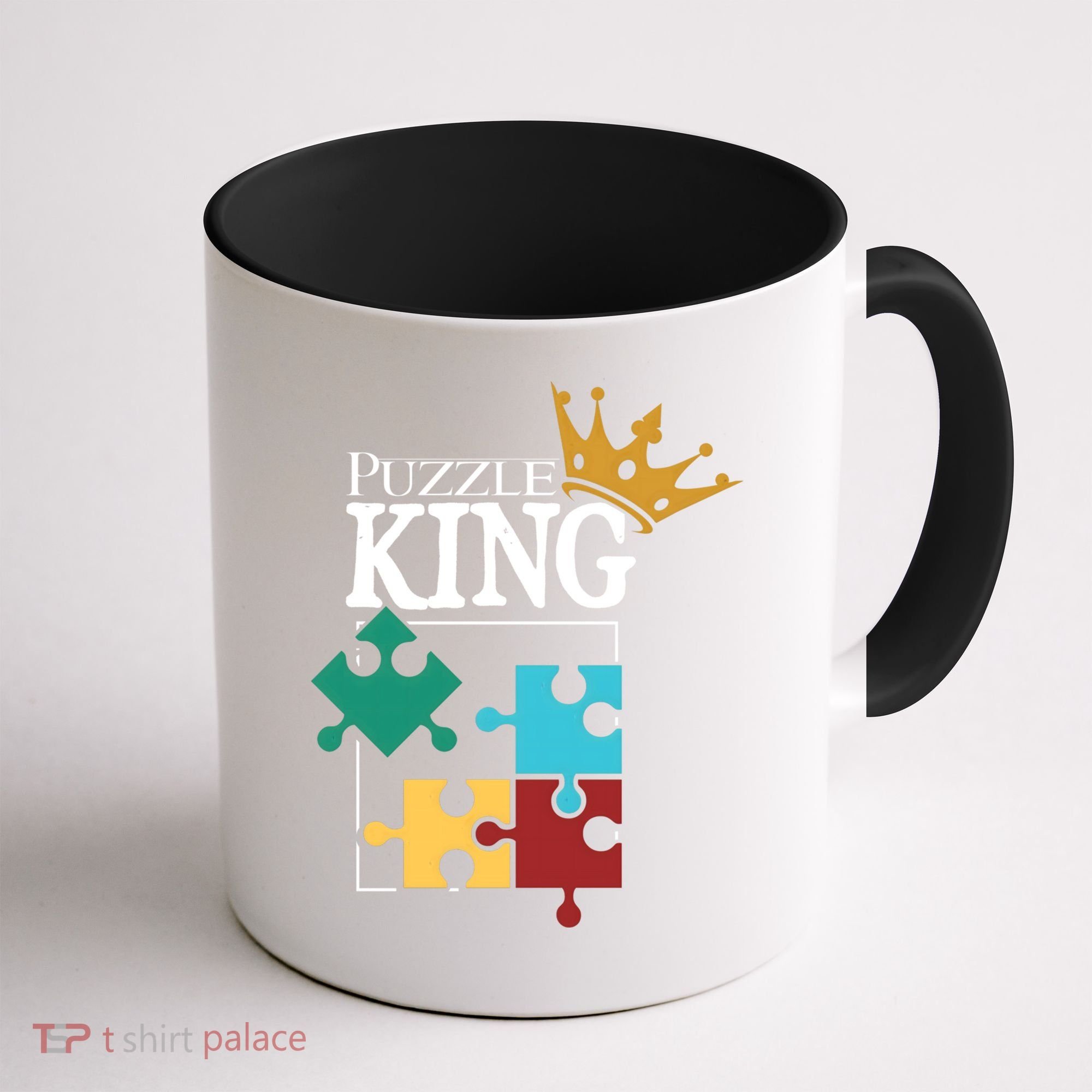 Puzzle King Jigsaw Puzzle Lover Puzzle Pieces Gift Coffee Mug