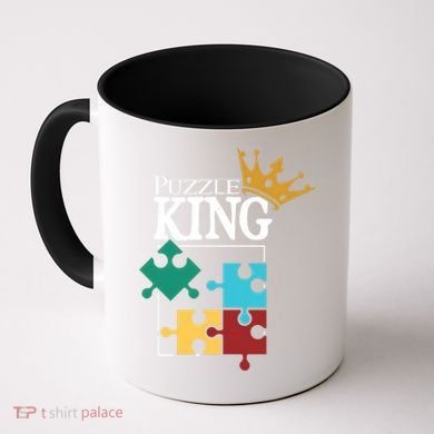 Puzzle King Jigsaw Puzzle Lover Puzzle Pieces Gift Coffee Mug