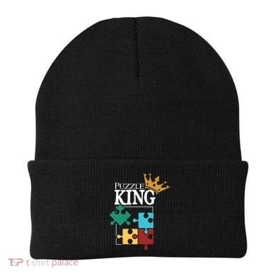 Puzzle King Jigsaw Puzzle Lover Puzzle Pieces Gift Beanie