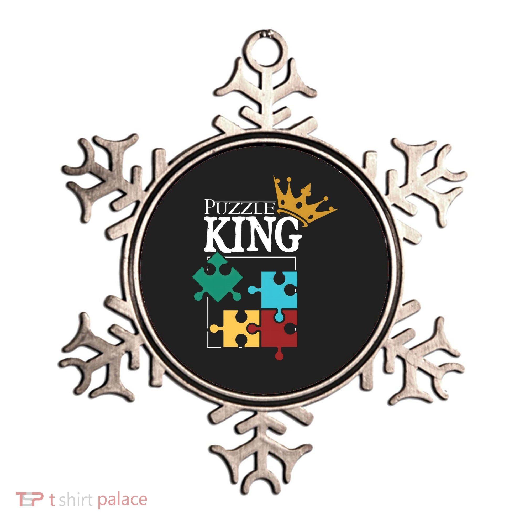 Puzzle King Jigsaw Puzzle Lover Puzzle Pieces Gift Ornament