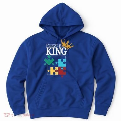 Puzzle King Jigsaw Puzzle Lover Puzzle Pieces Gift Hoodie