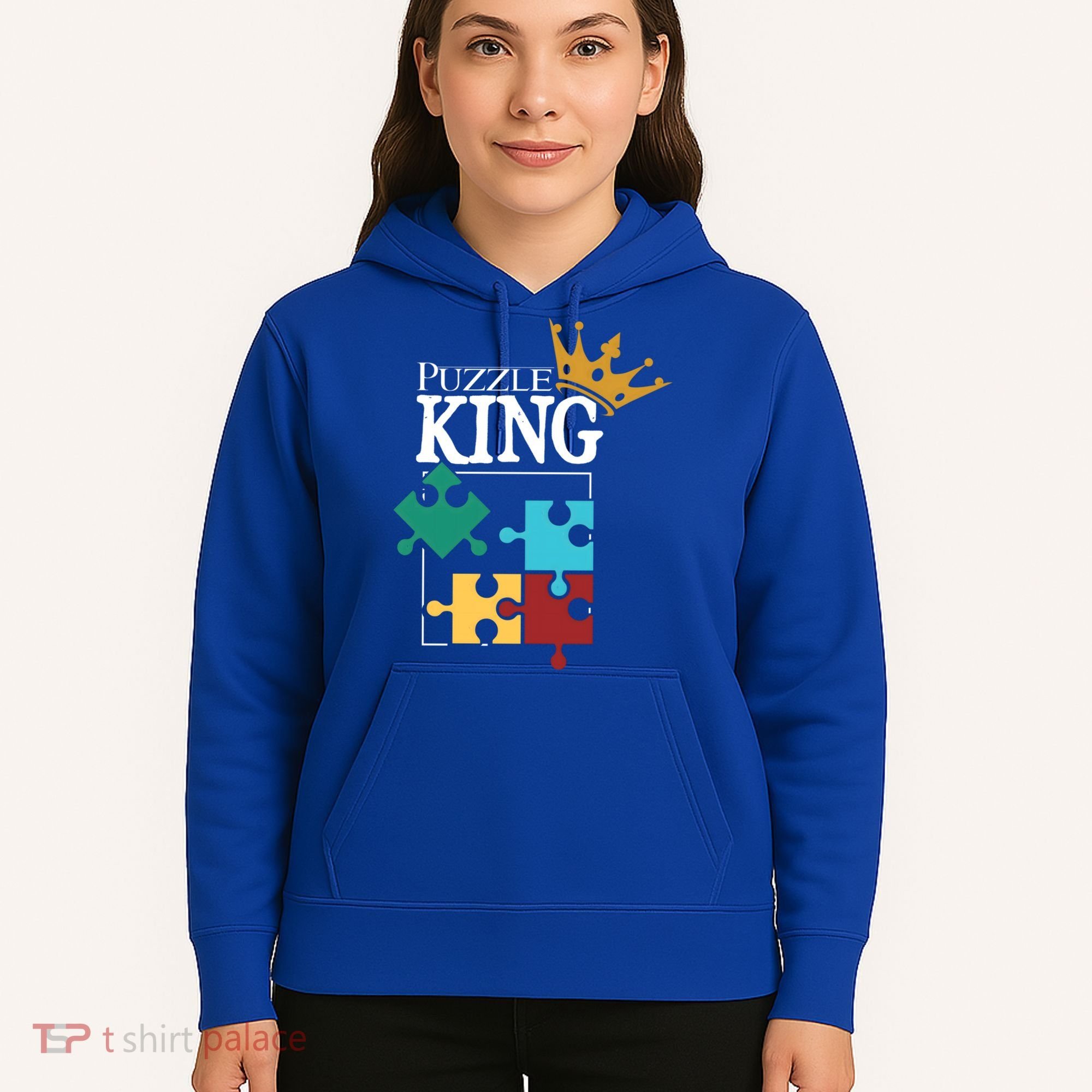 Puzzle King Jigsaw Puzzle Lover Puzzle Pieces Gift Hoodie