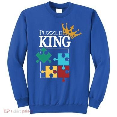 Puzzle King Jigsaw Puzzle Lover Puzzle Pieces Gift Sweatshirt
