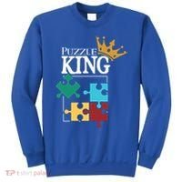 Puzzle King Jigsaw Puzzle Lover Puzzle Pieces Gift Sweatshirt thumb 0