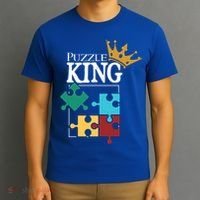 Puzzle King Jigsaw Puzzle Lover Puzzle Pieces Gift T-Shirt thumb 3