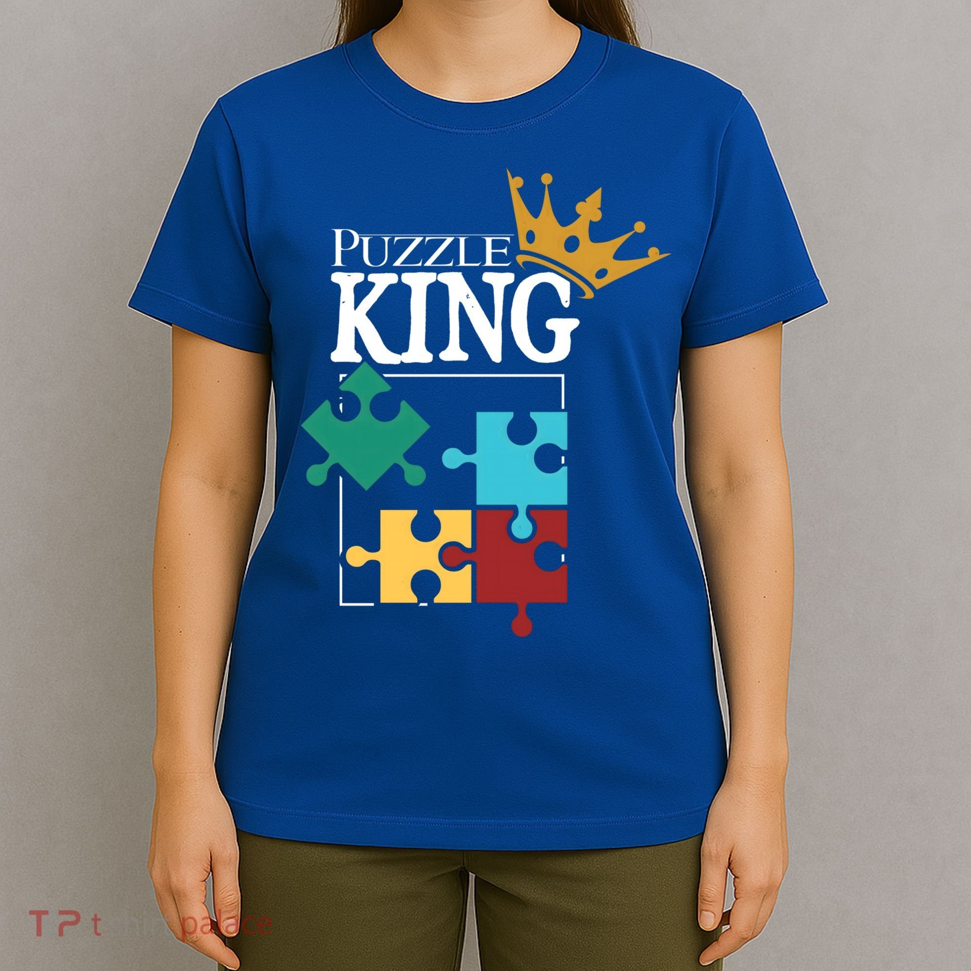 Puzzle King Jigsaw Puzzle Lover Puzzle Pieces Gift T-Shirt