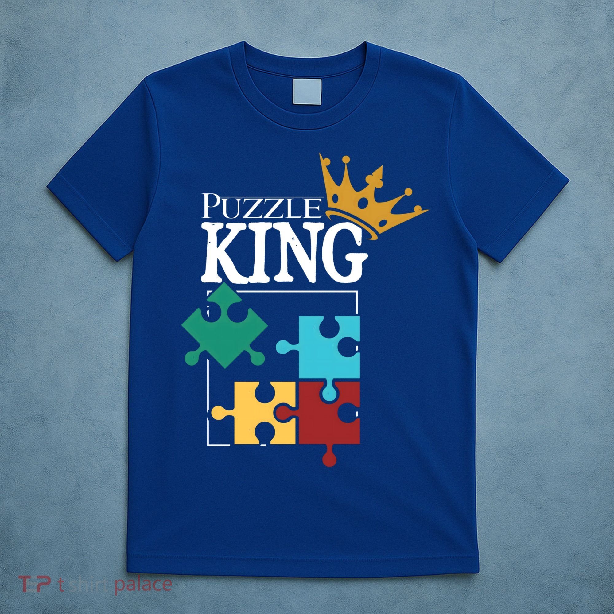Puzzle King Jigsaw Puzzle Lover Puzzle Pieces Gift T-Shirt