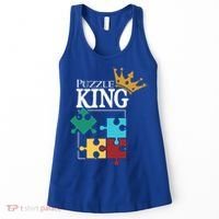 Puzzle King Jigsaw Puzzle Lover Puzzle Pieces Gift Women's Tank Top thumb 0