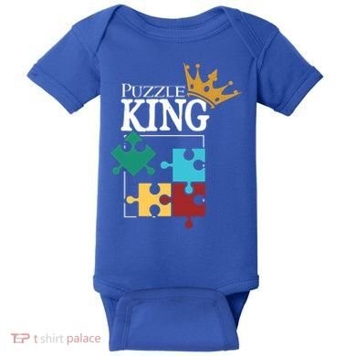 Puzzle King Jigsaw Puzzle Lover Puzzle Pieces Gift Baby Bodysuit