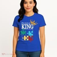 Puzzle King Jigsaw Puzzle Lover Puzzle Pieces Gift Women's T-Shirt thumb 4