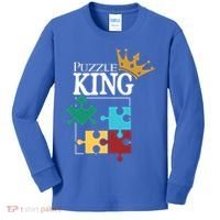 Puzzle King Jigsaw Puzzle Lover Puzzle Pieces Gift Kids Long Sleeve Shirt thumb 0