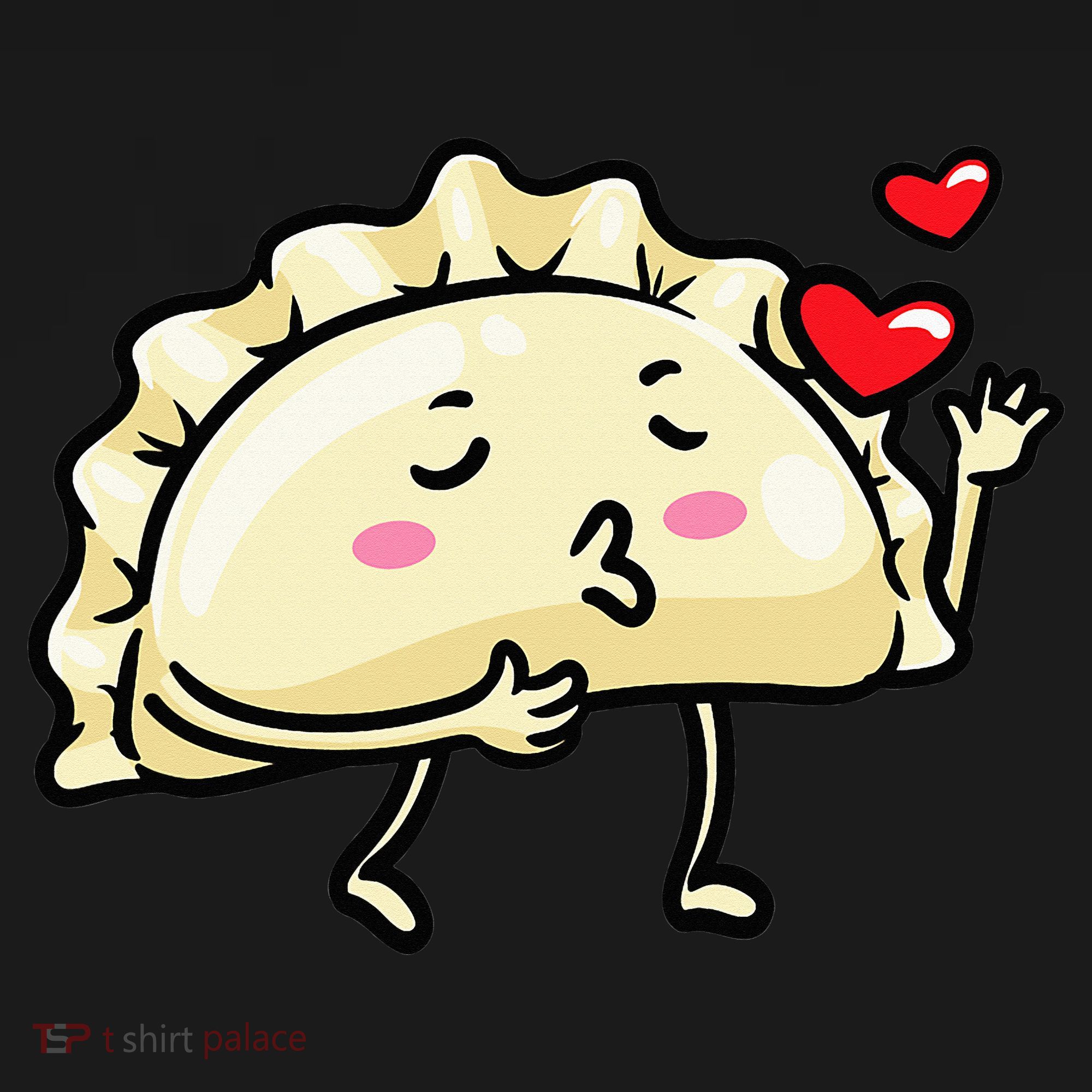 Pierogi Kawaii Kisses Emoticon Polish Food Dyngus Day T-Shirt