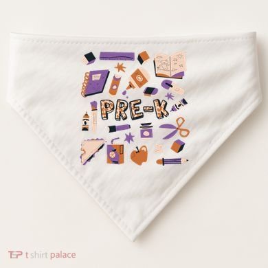 Pre K Kindergarten Back To School USA-Made Doggie Bandana