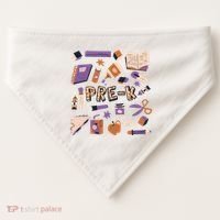 Pre K Kindergarten Back To School USA-Made Doggie Bandana thumb 0