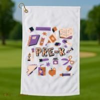 Pre K Kindergarten Back To School Golf Towel thumb 1
