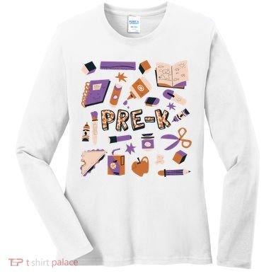 Pre K Kindergarten Back To School Women's Long Sleeve Shirt