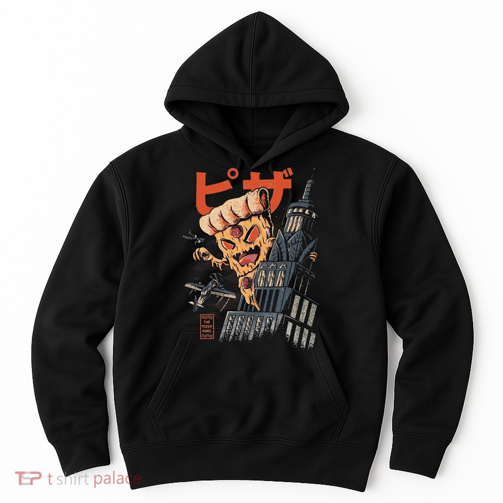 Pizza Kong Kaiju Monsters Fast Food Japanese Art Hoodie