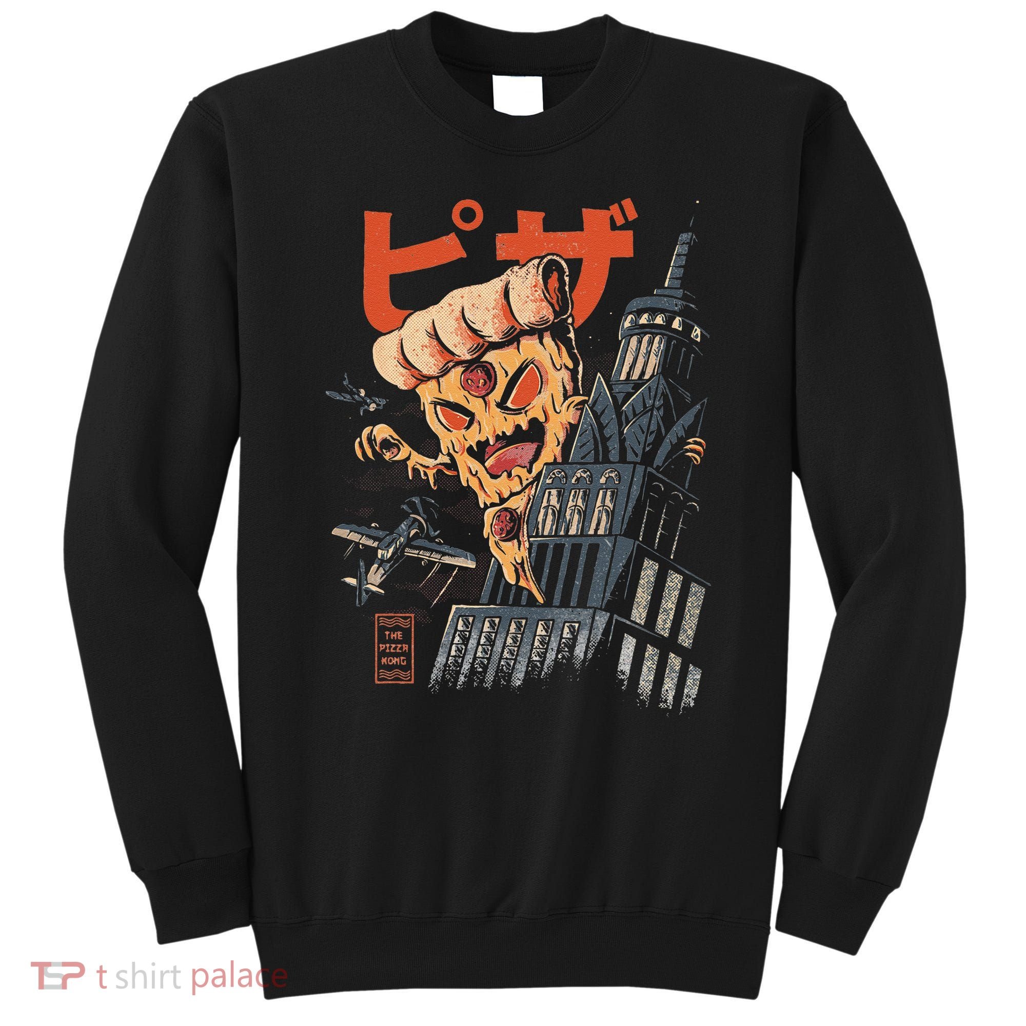 Pizza Kong Kaiju Monsters Fast Food Japanese Art Sweatshirt
