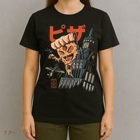 Pizza Kong Kaiju Monsters Fast Food Japanese Art T-Shirt thumb 4