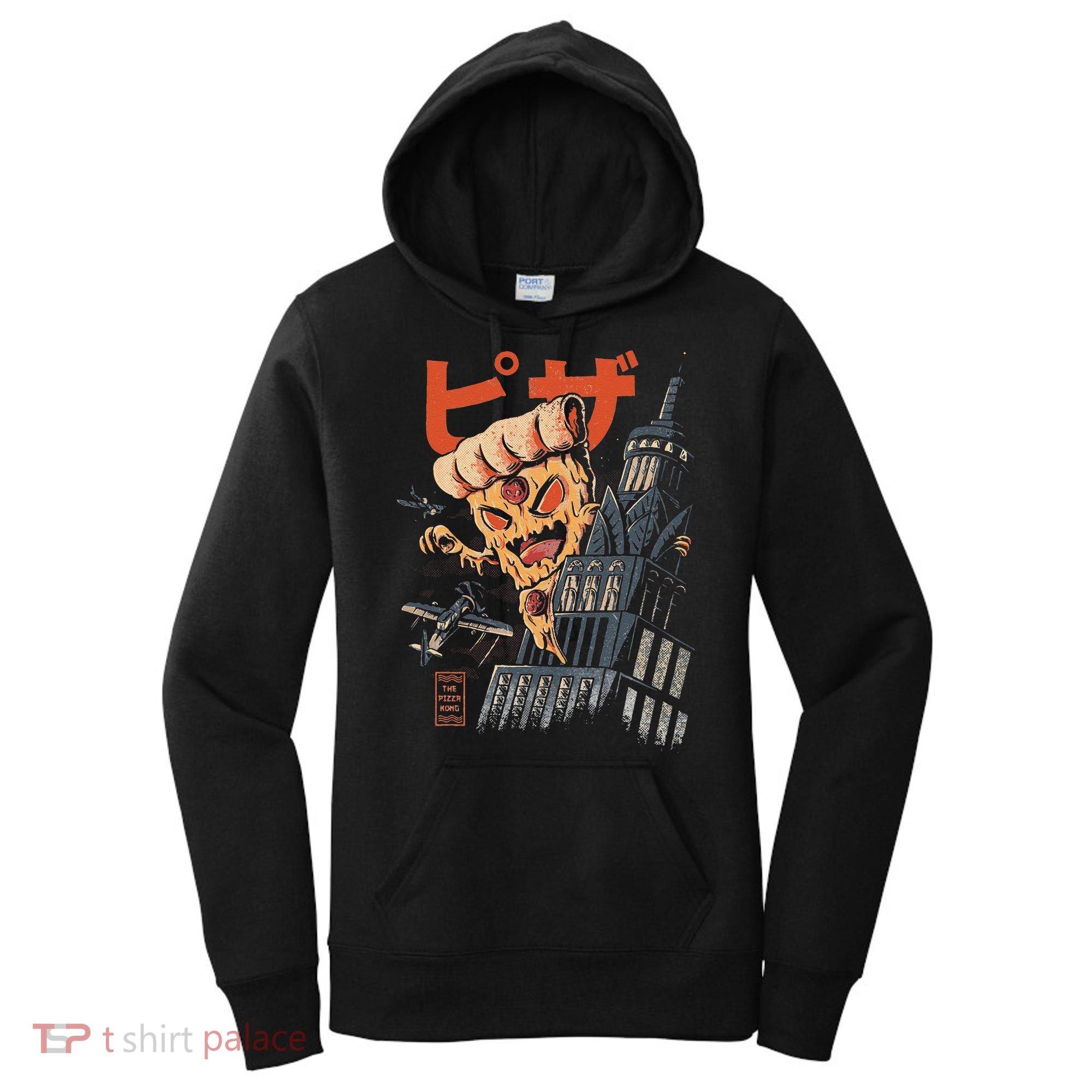 Pizza Kong Kaiju Monsters Fast Food Japanese Art Women's Hoodie