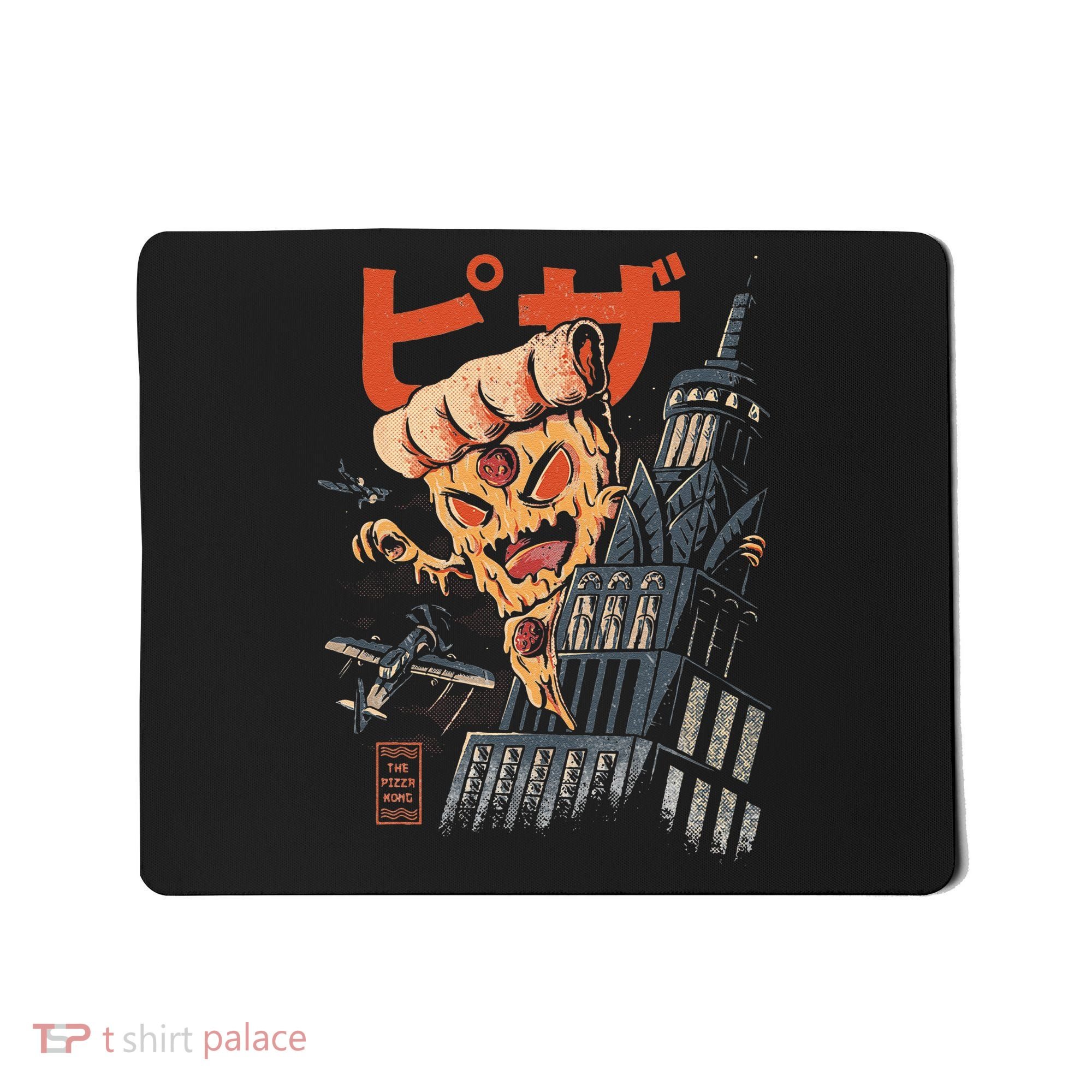 Pizza Kong Kaiju Monsters Fast Food Japanese Art Mousepad