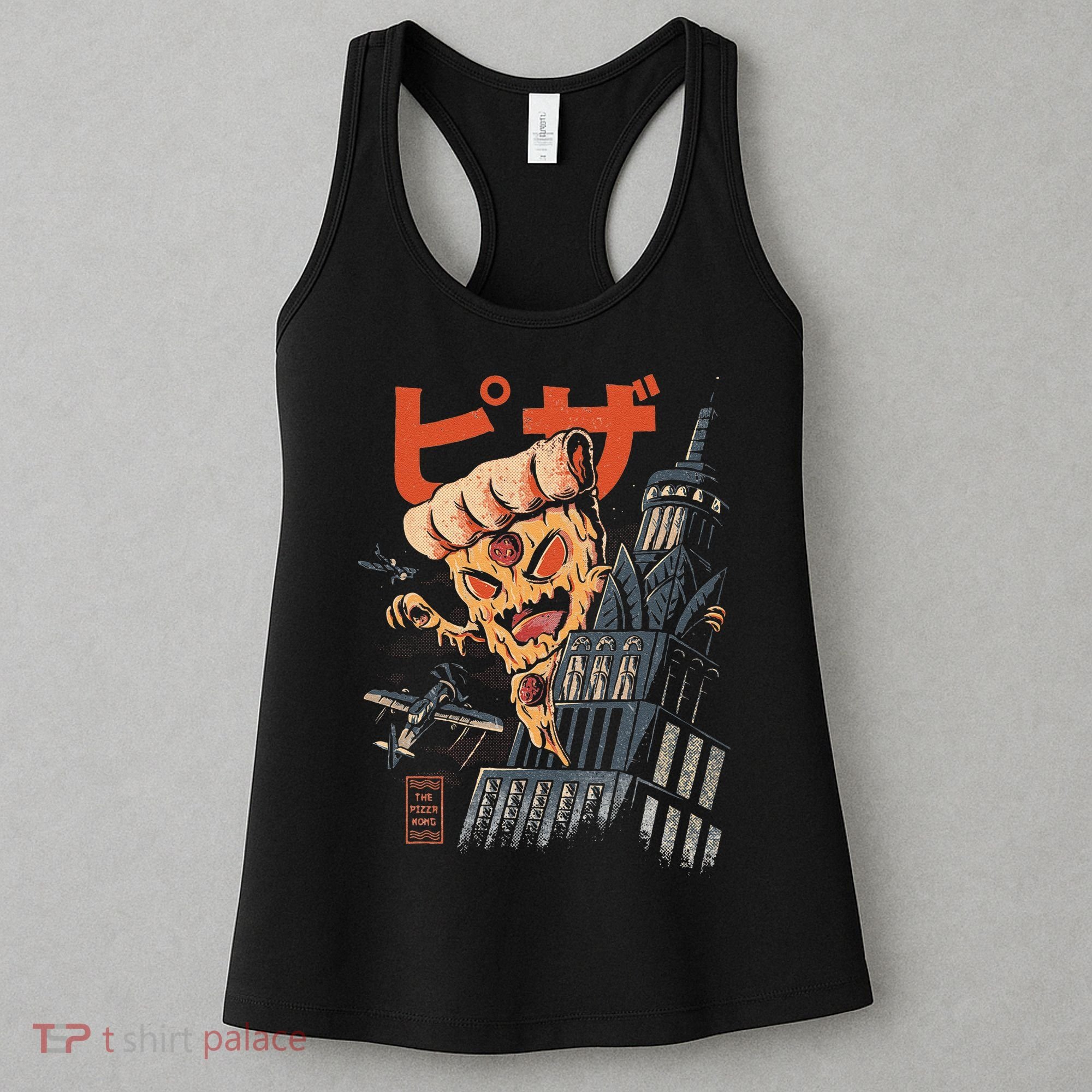 Pizza Kong Kaiju Monsters Fast Food Japanese Art Women's Tank Top
