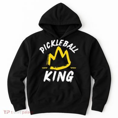 Pickleball King Legend Quote Dink Shot Paddle Player Crown Hoodie