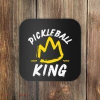 Pickleball King Legend Quote Dink Shot Paddle Player Crown Coaster thumb 0