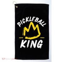 Pickleball King Legend Quote Dink Shot Paddle Player Crown Golf Towel thumb 0