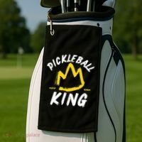 Pickleball King Legend Quote Dink Shot Paddle Player Crown Golf Towel thumb 2