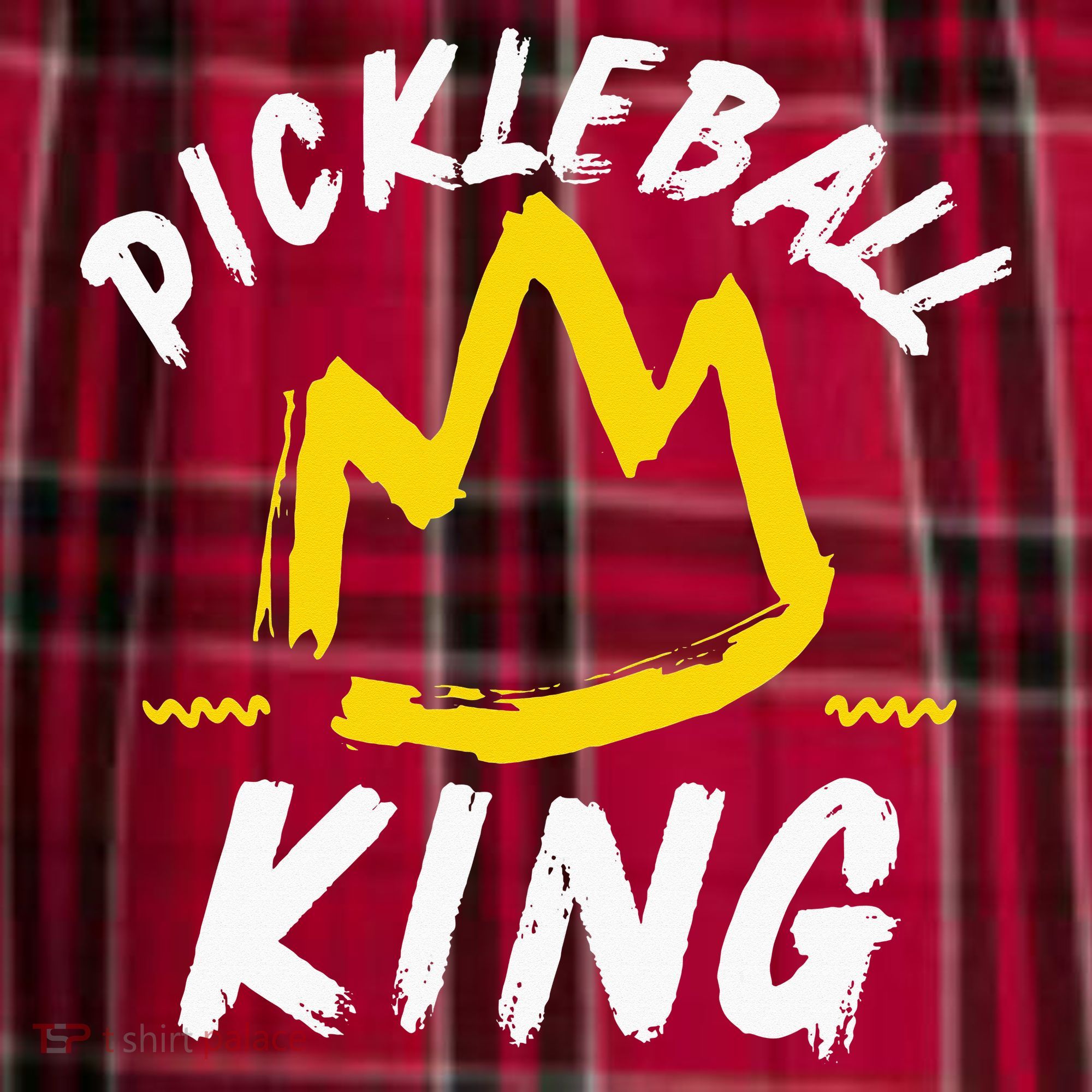 Pickleball King Legend Quote Dink Shot Paddle Player Crown Men's Flannel Plaid Pajama Pants