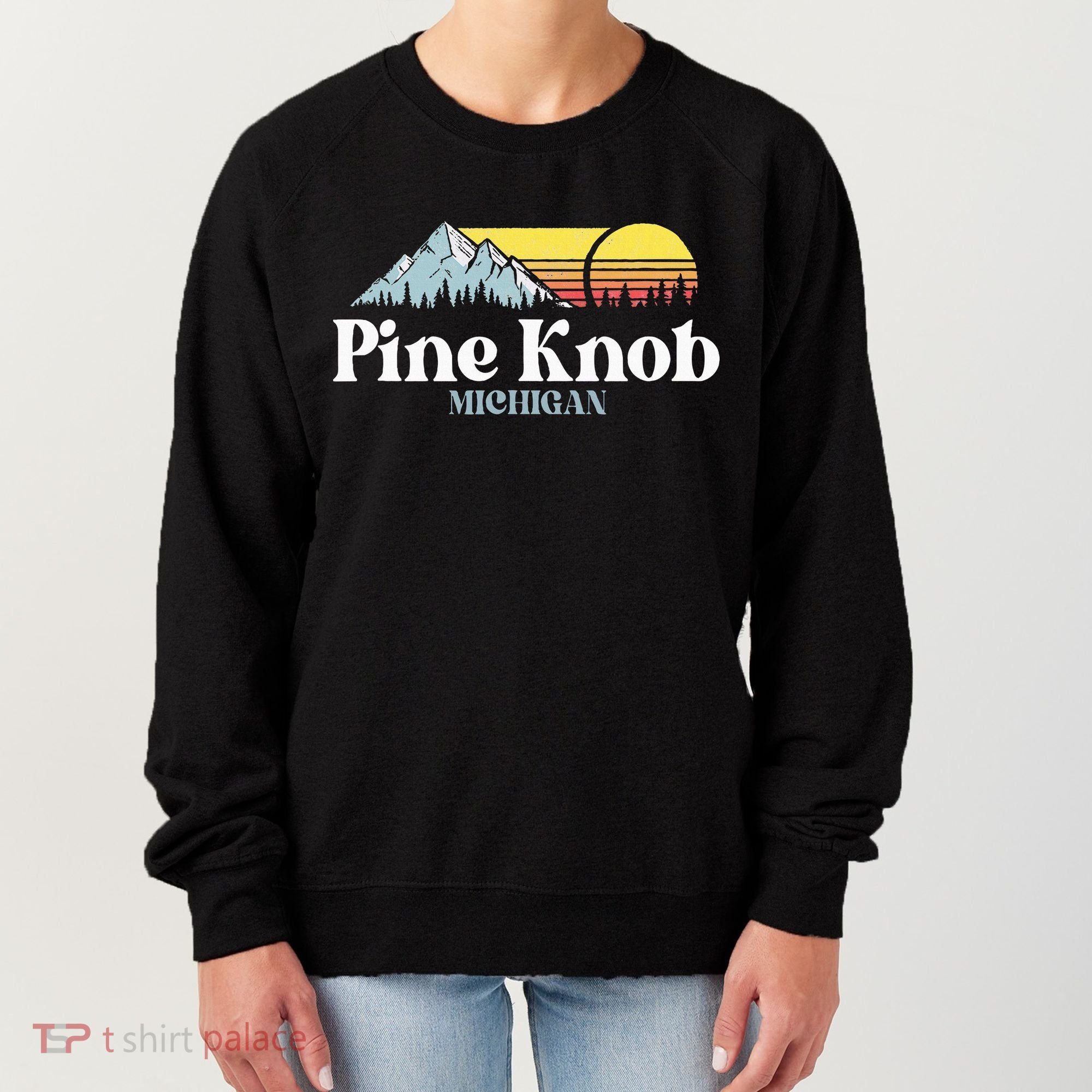 Pine Knob Michigan Ski Snowboarding Vacations Hiking Trails Women's Sweatshirt