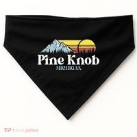 Pine Knob Michigan Ski Snowboarding Vacations Hiking Trails USA-Made Doggie Bandana thumb 0