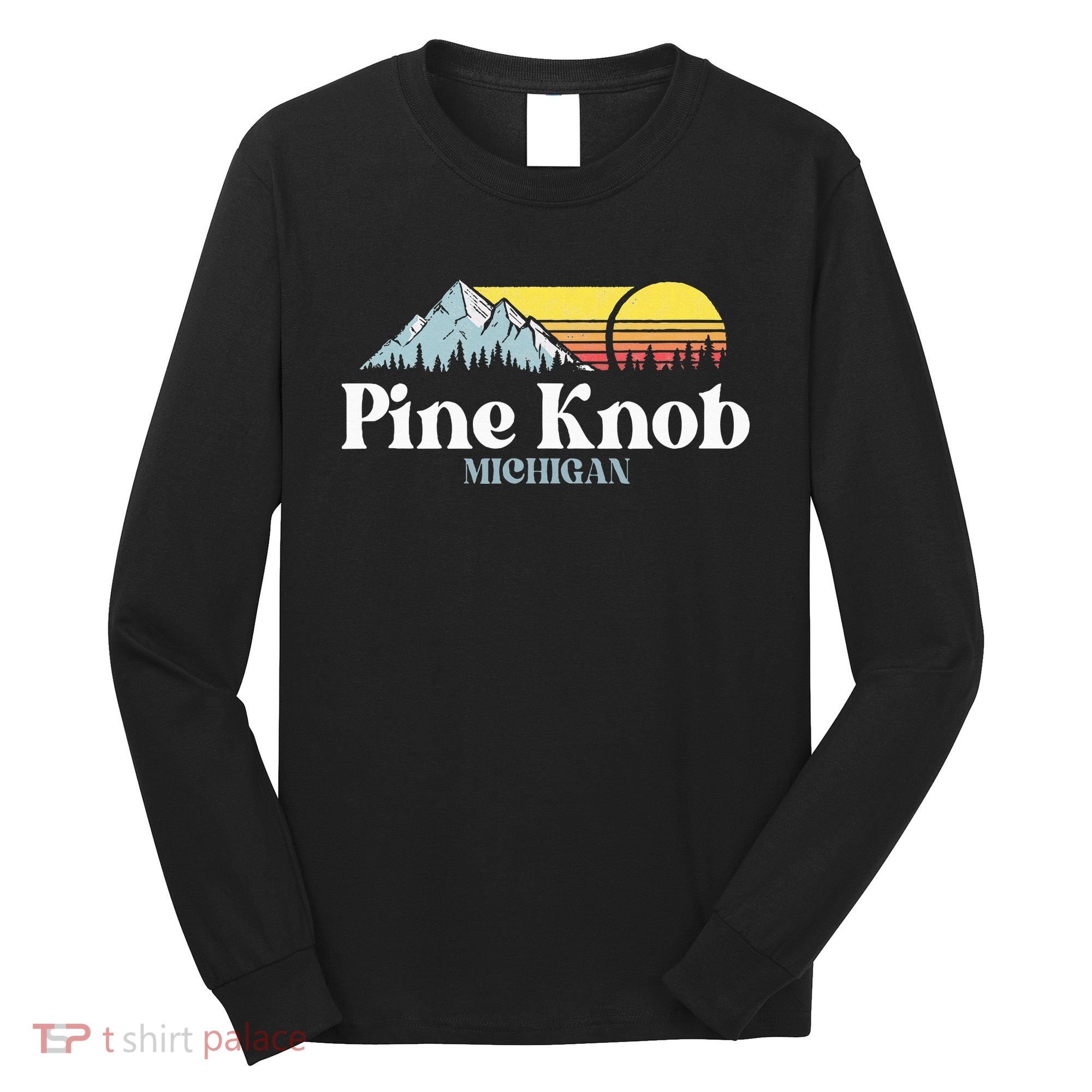 Pine Knob Michigan Ski Snowboarding Vacations Hiking Trails Long Sleeve Shirt