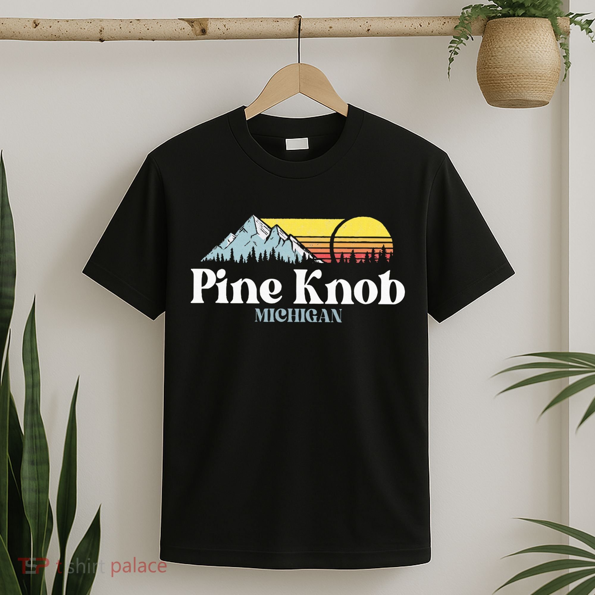 Pine Knob Michigan Ski Snowboarding Vacations Hiking Trails T-Shirt