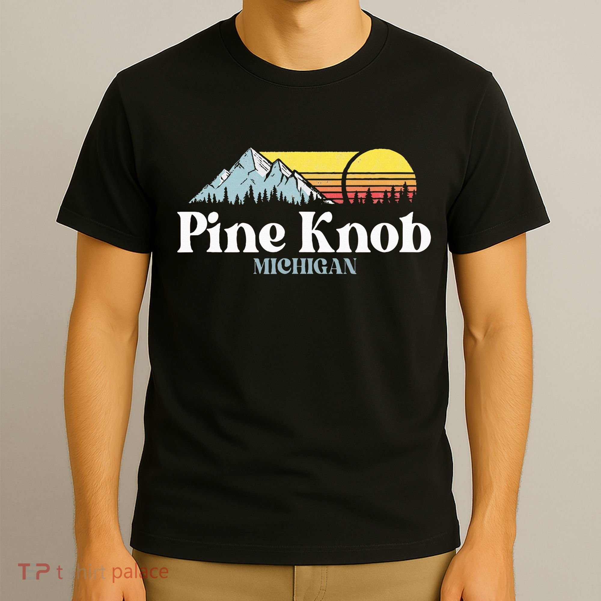 Pine Knob Michigan Ski Snowboarding Vacations Hiking Trails T-Shirt