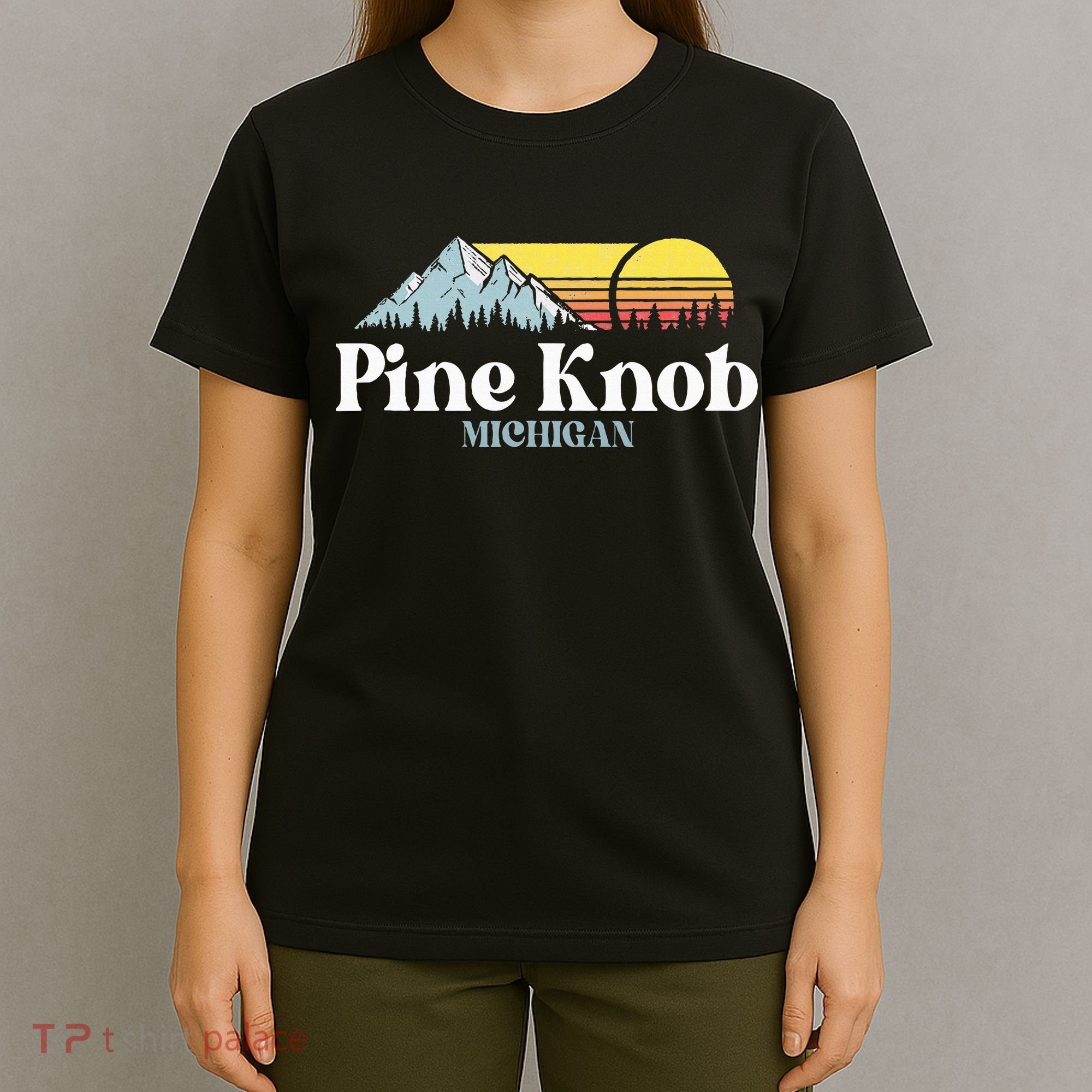 Pine Knob Michigan Ski Snowboarding Vacations Hiking Trails T-Shirt