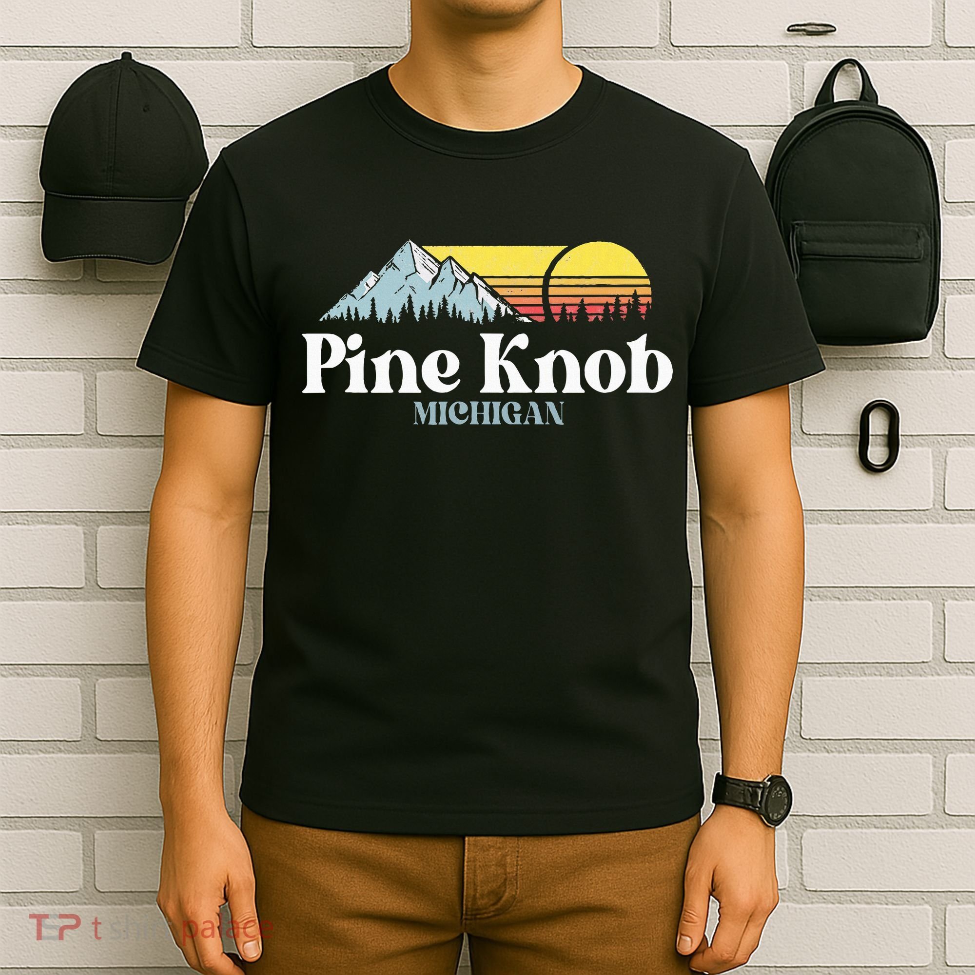Pine Knob Michigan Ski Snowboarding Vacations Hiking Trails T-Shirt
