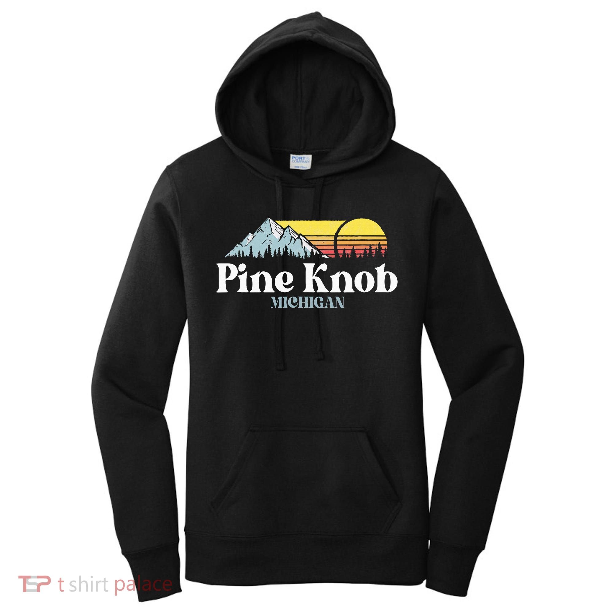 Pine Knob Michigan Ski Snowboarding Vacations Hiking Trails Women's Hoodie