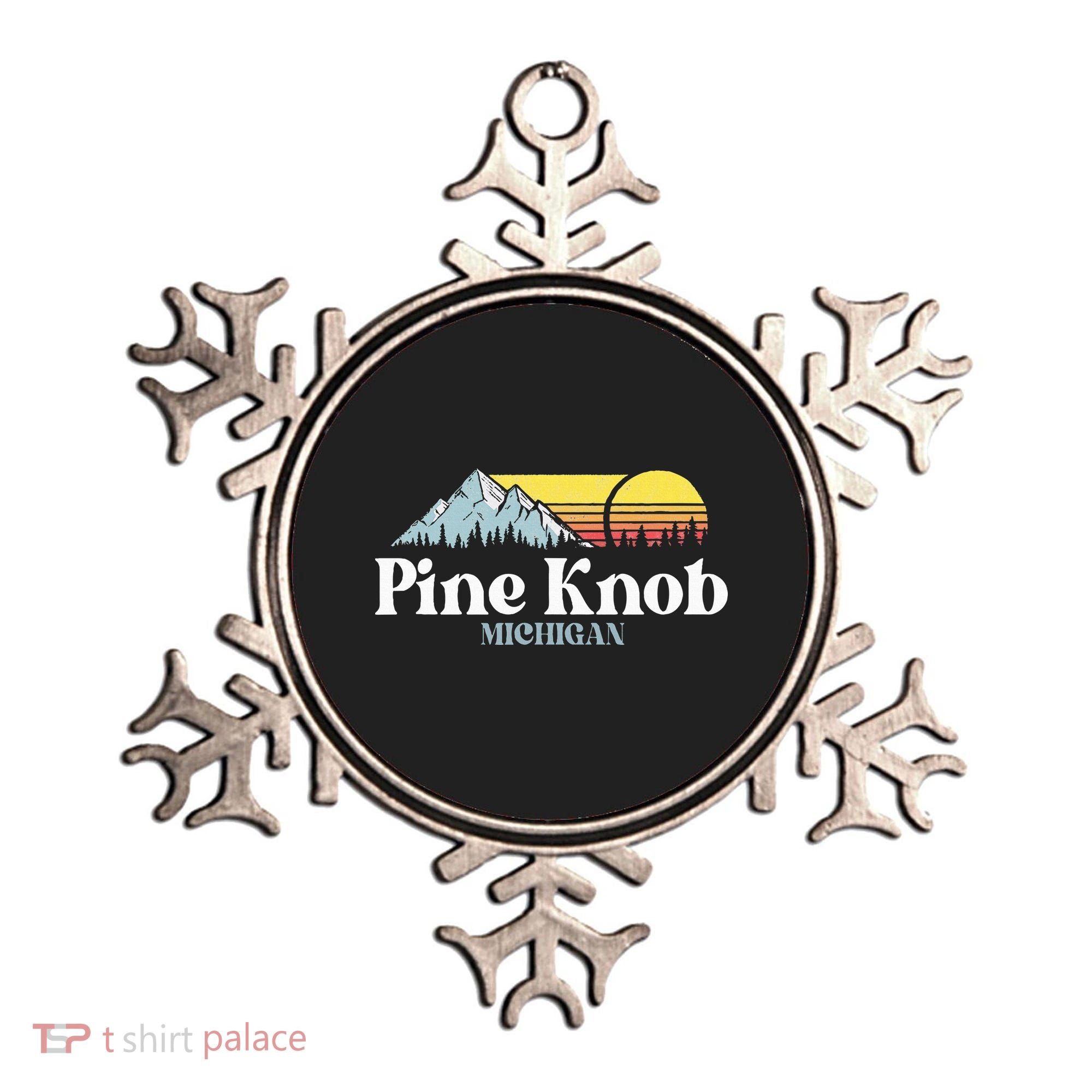 Pine Knob Michigan Ski Snowboarding Vacations Hiking Trails Ornament
