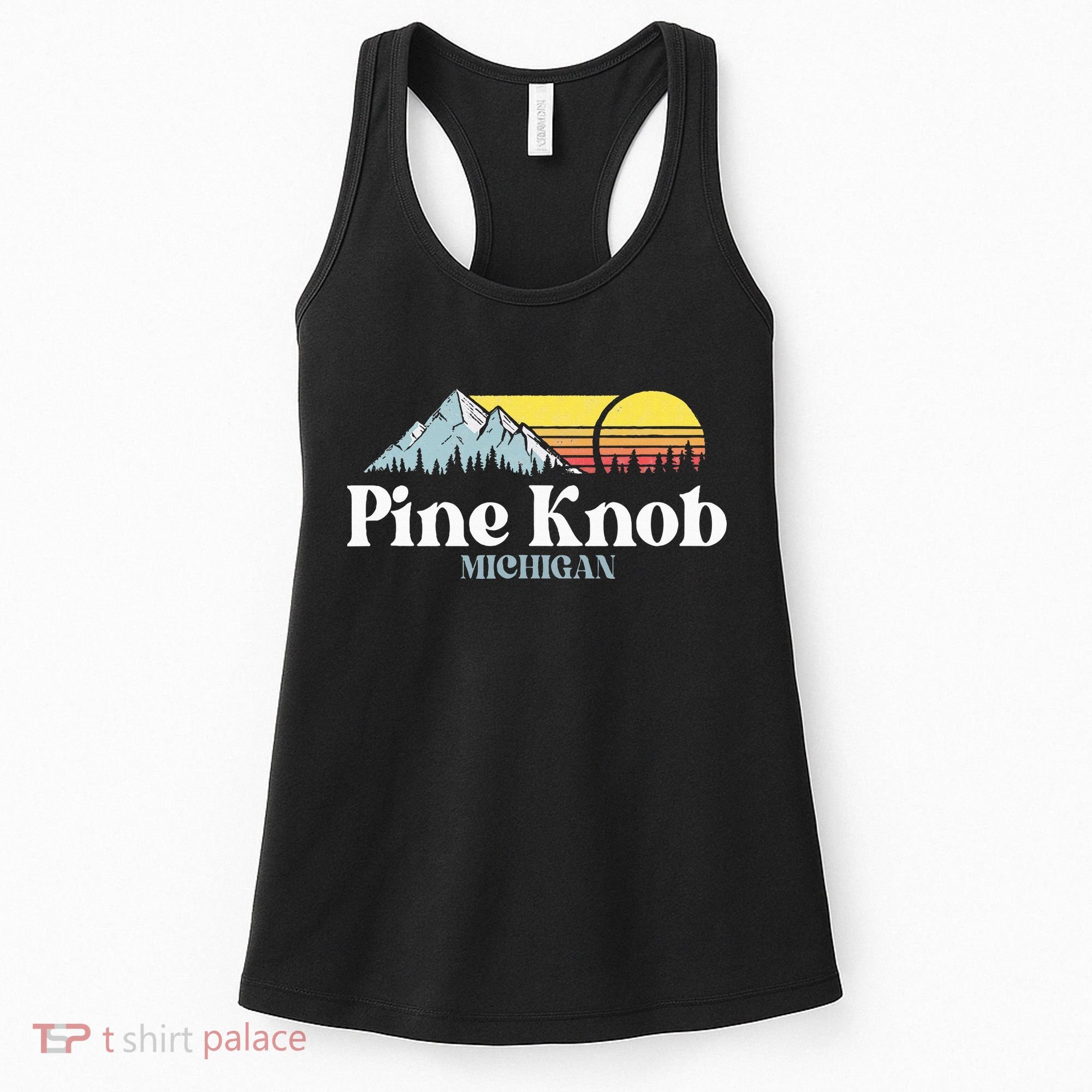 Pine Knob Michigan Ski Snowboarding Vacations Hiking Trails Women's Tank Top
