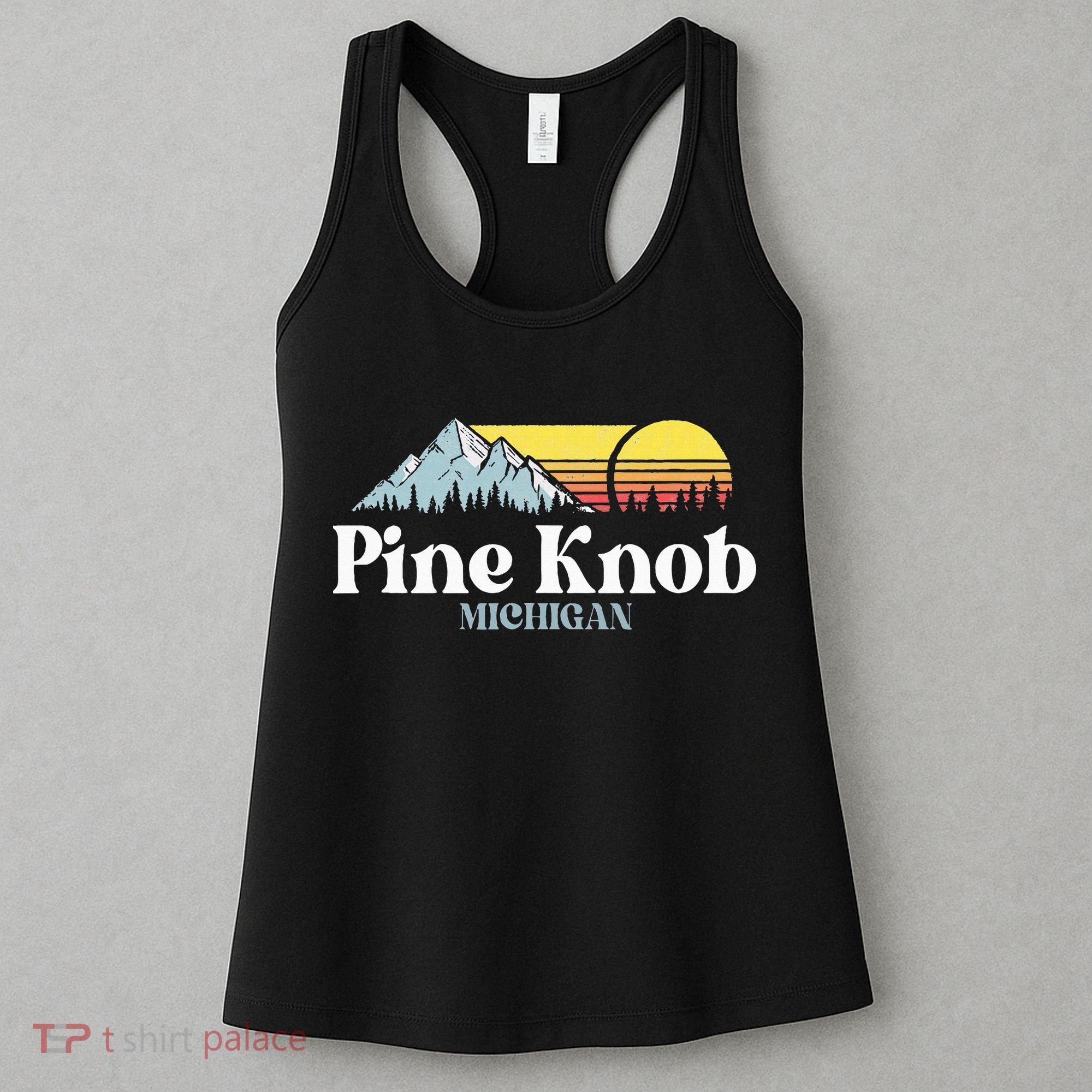 Pine Knob Michigan Ski Snowboarding Vacations Hiking Trails Women's Tank Top